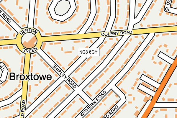 NG8 6GY map - OS OpenMap – Local (Ordnance Survey) NG8 6GY map - OS OpenMap – Local (Ordnance Survey)