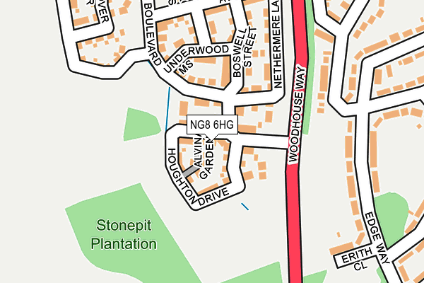 NG8 6HG map - OS OpenMap – Local (Ordnance Survey) NG8 6HG map - OS OpenMap – Local (Ordnance Survey)