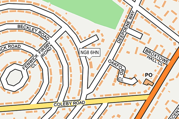 NG8 6HN map - OS OpenMap – Local (Ordnance Survey) NG8 6HN map - OS OpenMap – Local (Ordnance Survey)