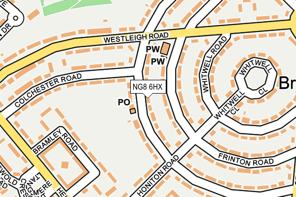 NG8 6HX map - OS OpenMap – Local (Ordnance Survey) NG8 6HX map - OS OpenMap – Local (Ordnance Survey)