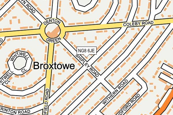 NG8 6JE map - OS OpenMap – Local (Ordnance Survey) NG8 6JE map - OS OpenMap – Local (Ordnance Survey)