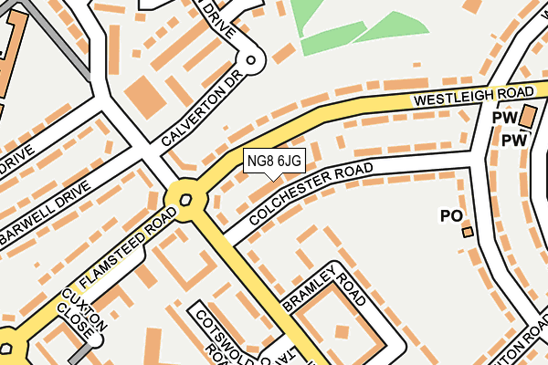 NG8 6JG map - OS OpenMap – Local (Ordnance Survey) NG8 6JG map - OS OpenMap – Local (Ordnance Survey)