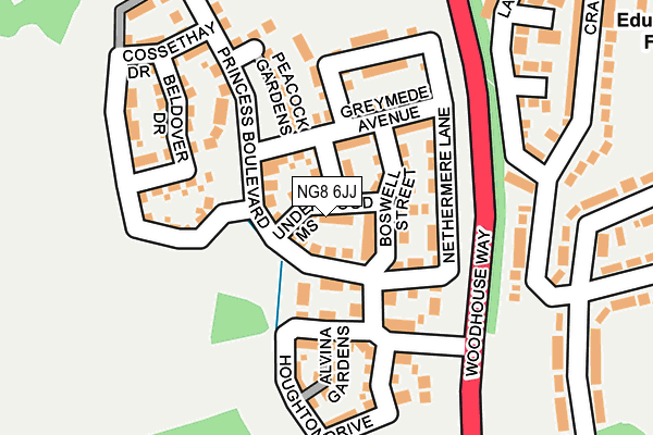 NG8 6JJ map - OS OpenMap – Local (Ordnance Survey) NG8 6JJ map - OS OpenMap – Local (Ordnance Survey)