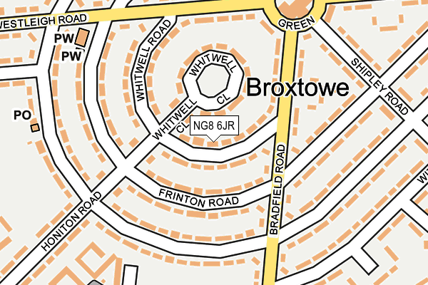 NG8 6JR map - OS OpenMap – Local (Ordnance Survey) NG8 6JR map - OS OpenMap – Local (Ordnance Survey)