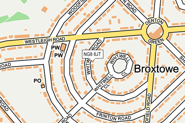 NG8 6JT map - OS OpenMap – Local (Ordnance Survey) NG8 6JT map - OS OpenMap – Local (Ordnance Survey)