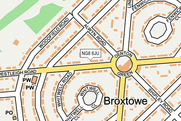 NG8 6JU map - OS OpenMap – Local (Ordnance Survey) NG8 6JU map - OS OpenMap – Local (Ordnance Survey)