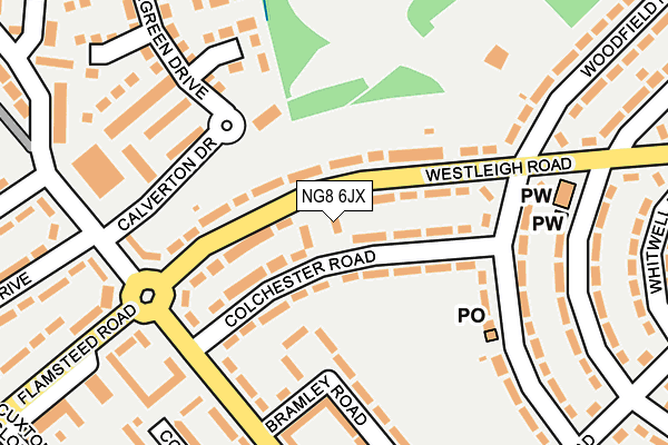 NG8 6JX map - OS OpenMap – Local (Ordnance Survey) NG8 6JX map - OS OpenMap – Local (Ordnance Survey)