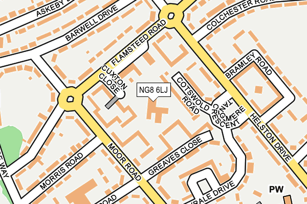 NG8 6LJ map - OS OpenMap – Local (Ordnance Survey) NG8 6LJ map - OS OpenMap – Local (Ordnance Survey)