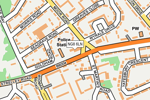 NG8 6LN map - OS OpenMap – Local (Ordnance Survey) NG8 6LN map - OS OpenMap – Local (Ordnance Survey)