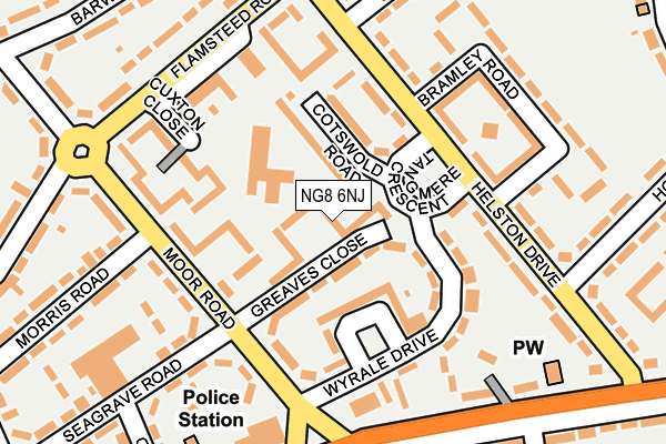 NG8 6NJ map - OS OpenMap – Local (Ordnance Survey) NG8 6NJ map - OS OpenMap – Local (Ordnance Survey)