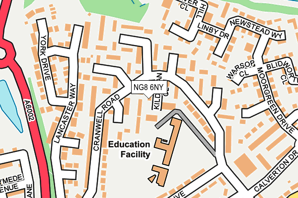 NG8 6NY map - OS OpenMap – Local (Ordnance Survey) NG8 6NY map - OS OpenMap – Local (Ordnance Survey)