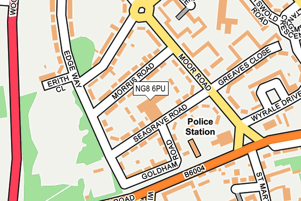 NG8 6PU map - OS OpenMap – Local (Ordnance Survey) NG8 6PU map - OS OpenMap – Local (Ordnance Survey)