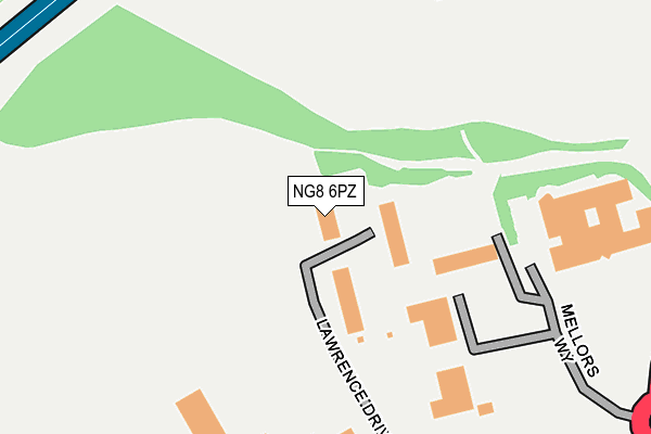 NG8 6PZ map - OS OpenMap – Local (Ordnance Survey) NG8 6PZ map - OS OpenMap – Local (Ordnance Survey)