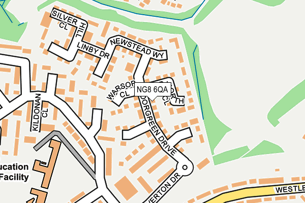 NG8 6QA map - OS OpenMap – Local (Ordnance Survey) NG8 6QA map - OS OpenMap – Local (Ordnance Survey)