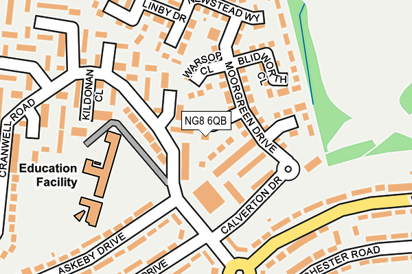 NG8 6QB map - OS OpenMap – Local (Ordnance Survey) NG8 6QB map - OS OpenMap – Local (Ordnance Survey)