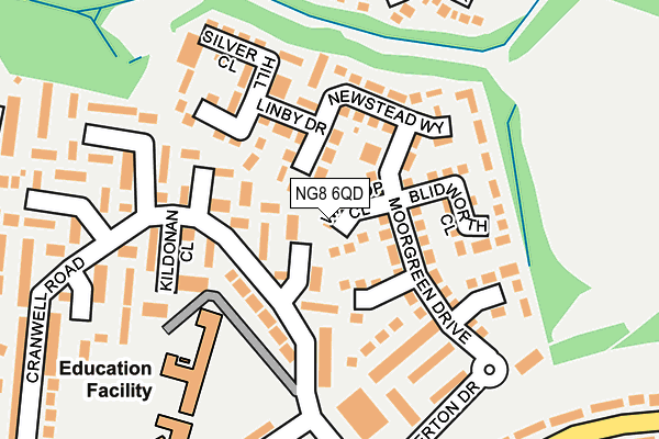 NG8 6QD map - OS OpenMap – Local (Ordnance Survey) NG8 6QD map - OS OpenMap – Local (Ordnance Survey)