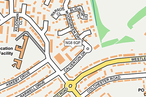 NG8 6QP map - OS OpenMap – Local (Ordnance Survey) NG8 6QP map - OS OpenMap – Local (Ordnance Survey)