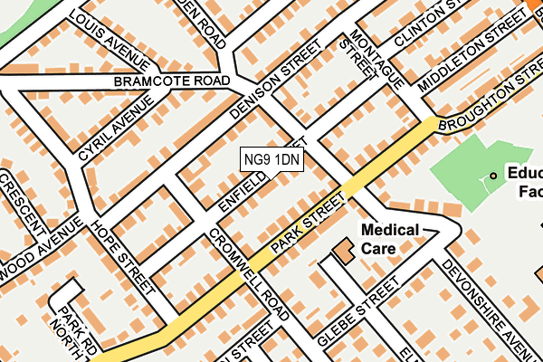 NG9 1DN map - OS OpenMap – Local (Ordnance Survey) NG9 1DN map - OS OpenMap – Local (Ordnance Survey)