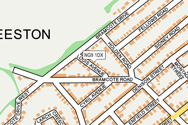 NG9 1DX map - OS OpenMap – Local (Ordnance Survey) NG9 1DX map - OS OpenMap – Local (Ordnance Survey)