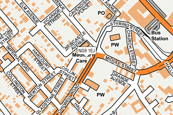 NG9 1EJ map - OS OpenMap – Local (Ordnance Survey) NG9 1EJ map - OS OpenMap – Local (Ordnance Survey)