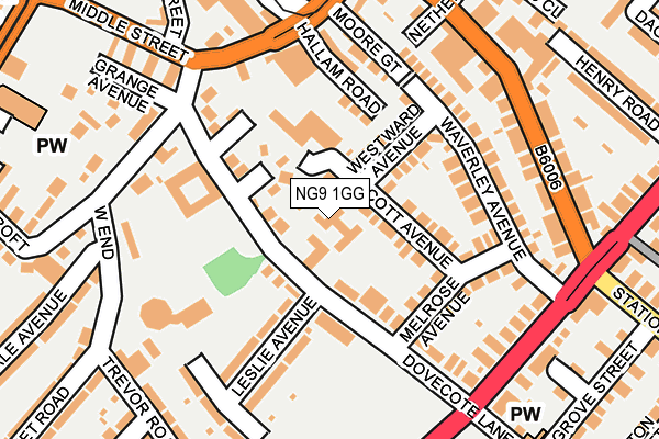 NG9 1GG map - OS OpenMap – Local (Ordnance Survey) NG9 1GG map - OS OpenMap – Local (Ordnance Survey)