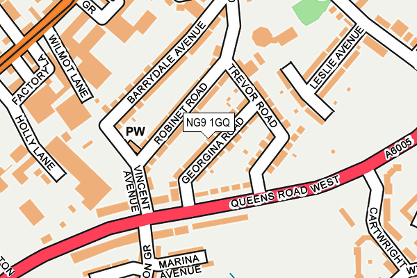 NG9 1GQ map - OS OpenMap – Local (Ordnance Survey) NG9 1GQ map - OS OpenMap – Local (Ordnance Survey)