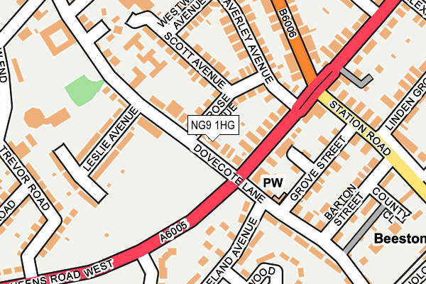 NG9 1HG map - OS OpenMap – Local (Ordnance Survey) NG9 1HG map - OS OpenMap – Local (Ordnance Survey)