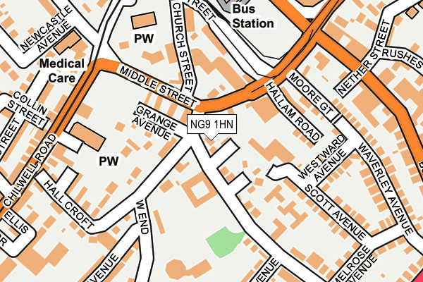 NG9 1HN map - OS OpenMap – Local (Ordnance Survey) NG9 1HN map - OS OpenMap – Local (Ordnance Survey)
