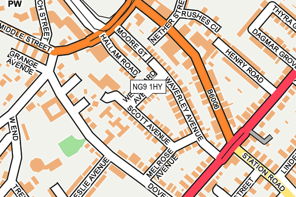 NG9 1HY map - OS OpenMap – Local (Ordnance Survey) NG9 1HY map - OS OpenMap – Local (Ordnance Survey)