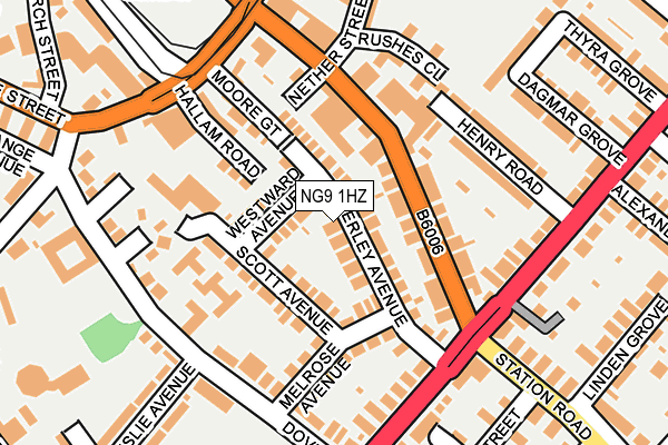 NG9 1HZ map - OS OpenMap – Local (Ordnance Survey) NG9 1HZ map - OS OpenMap – Local (Ordnance Survey)
