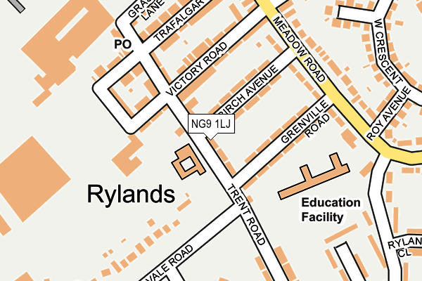 NG9 1LJ map - OS OpenMap – Local (Ordnance Survey) NG9 1LJ map - OS OpenMap – Local (Ordnance Survey)