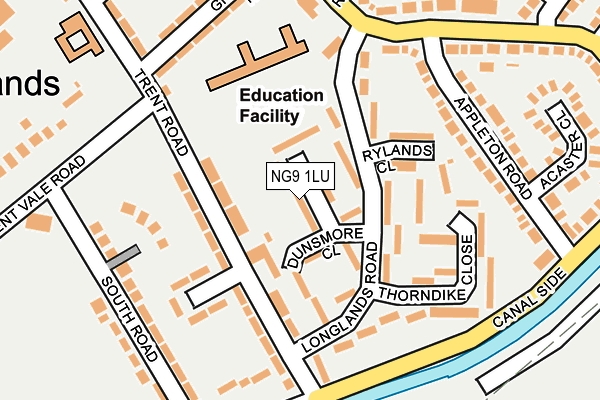 NG9 1LU map - OS OpenMap – Local (Ordnance Survey)
