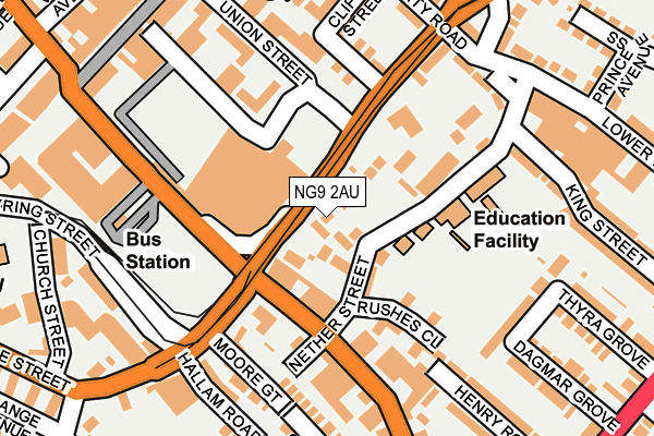 NG9 2AU map - OS OpenMap – Local (Ordnance Survey) NG9 2AU map - OS OpenMap – Local (Ordnance Survey)