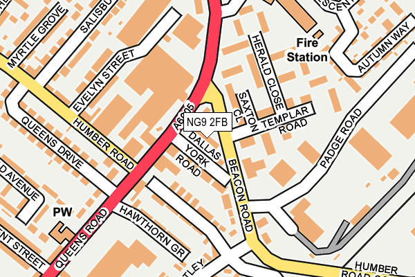 NG9 2FB map - OS OpenMap – Local (Ordnance Survey) NG9 2FB map - OS OpenMap – Local (Ordnance Survey)