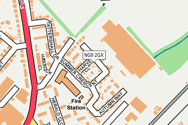NG9 2GX map - OS OpenMap – Local (Ordnance Survey) NG9 2GX map - OS OpenMap – Local (Ordnance Survey)