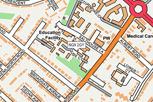 NG9 2GY map - OS OpenMap – Local (Ordnance Survey) NG9 2GY map - OS OpenMap – Local (Ordnance Survey)