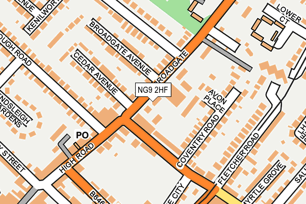 NG9 2HF map - OS OpenMap – Local (Ordnance Survey) NG9 2HF map - OS OpenMap – Local (Ordnance Survey)
