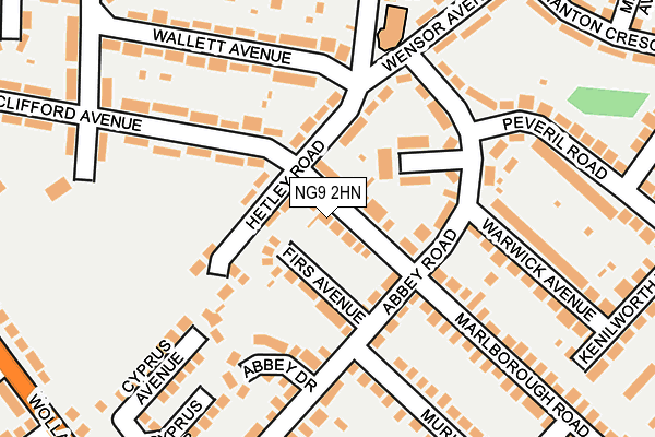 NG9 2HN map - OS OpenMap – Local (Ordnance Survey) NG9 2HN map - OS OpenMap – Local (Ordnance Survey)