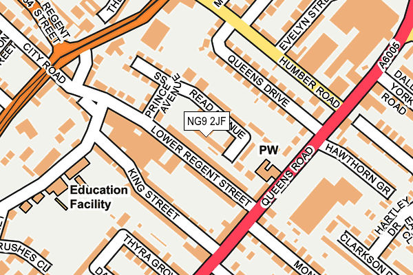 NG9 2JF map - OS OpenMap – Local (Ordnance Survey) NG9 2JF map - OS OpenMap – Local (Ordnance Survey)