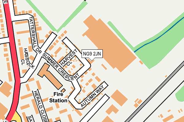 NG9 2JN map - OS OpenMap – Local (Ordnance Survey) NG9 2JN map - OS OpenMap – Local (Ordnance Survey)