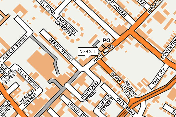 NG9 2JT map - OS OpenMap – Local (Ordnance Survey) NG9 2JT map - OS OpenMap – Local (Ordnance Survey)