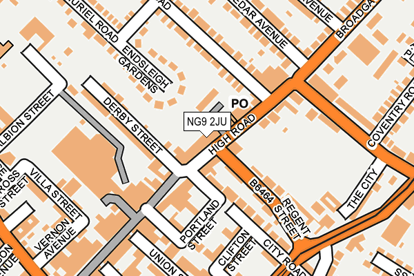 NG9 2JU map - OS OpenMap – Local (Ordnance Survey) NG9 2JU map - OS OpenMap – Local (Ordnance Survey)