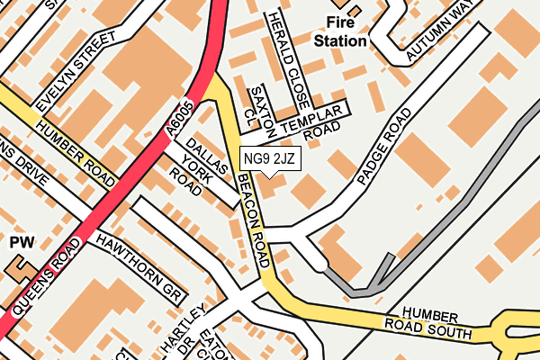 NG9 2JZ map - OS OpenMap – Local (Ordnance Survey) NG9 2JZ map - OS OpenMap – Local (Ordnance Survey)
