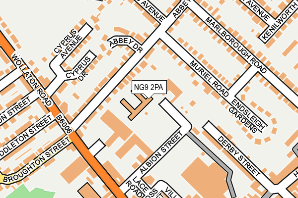 NG9 2PA map - OS OpenMap – Local (Ordnance Survey) NG9 2PA map - OS OpenMap – Local (Ordnance Survey)