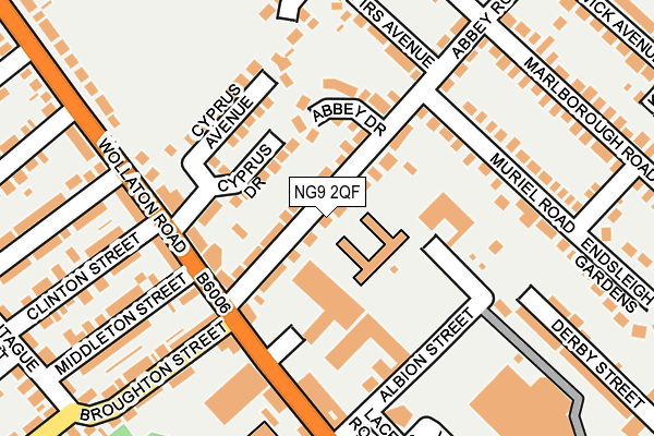NG9 2QF map - OS OpenMap – Local (Ordnance Survey) NG9 2QF map - OS OpenMap – Local (Ordnance Survey)