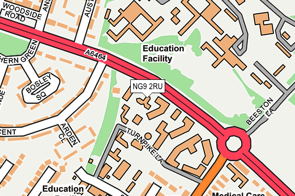 NG9 2RU map - OS OpenMap – Local (Ordnance Survey) NG9 2RU map - OS OpenMap – Local (Ordnance Survey)