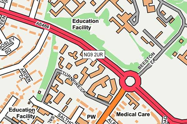 NG9 2UR map - OS OpenMap – Local (Ordnance Survey) NG9 2UR map - OS OpenMap – Local (Ordnance Survey)