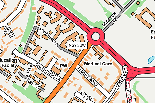 NG9 2UW map - OS OpenMap – Local (Ordnance Survey) NG9 2UW map - OS OpenMap – Local (Ordnance Survey)