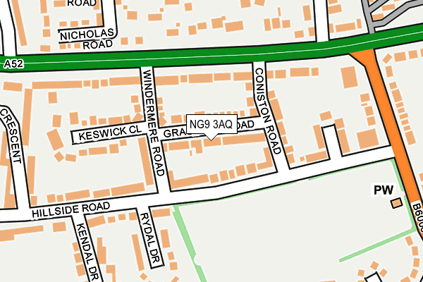 NG9 3AQ map - OS OpenMap – Local (Ordnance Survey) NG9 3AQ map - OS OpenMap – Local (Ordnance Survey)