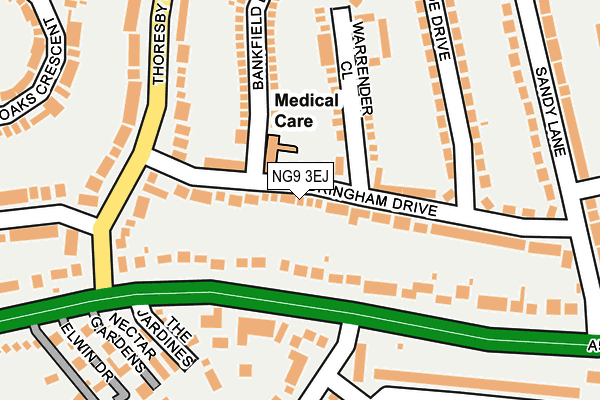 NG9 3EJ map - OS OpenMap – Local (Ordnance Survey) NG9 3EJ map - OS OpenMap – Local (Ordnance Survey)
